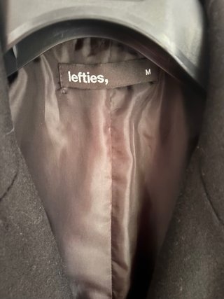 Abrigo Tres Cuartos Lefties Negro Talla M