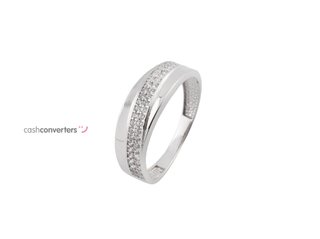 anillo oro 18k con piedra con circonita