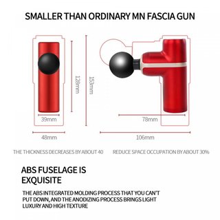 Pistola masaje portátil 25W 3200 rpm 4 cabezales