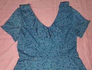 Vestido Floral Celeste