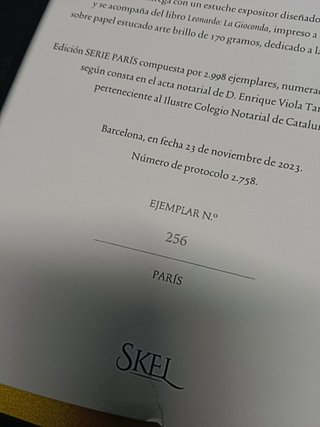 LEONARDO 500 LA GIOCONDA SERIE LIMITADA Y NUMERADA Nº 256 DE 2.998 SKEL