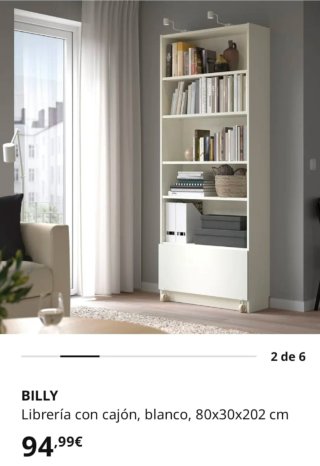 Estantería Billy Ikea con cajón
