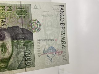 objetos insolitos 1000 pesetas banco de españa