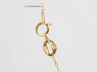 cadena oro 18k con piedra con diamante 22.5cm