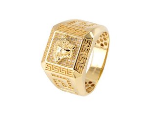 sello oro 18k con piedra con circonita t. 22 (19,74 mm)