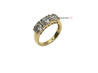 anillo oro 18k con piedra con circonita