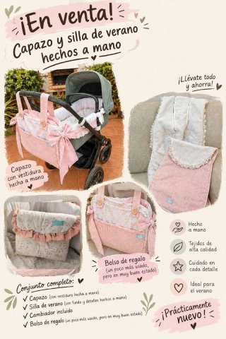 Capazo y Silla de Verano para Bebé