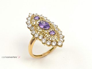 sortija oro 18k con circonita t. 14 (17,2 mm)