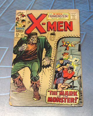 Marvel Comics X-MEN #40, 1968. "The Mark of the Monster!". Frankenstein.