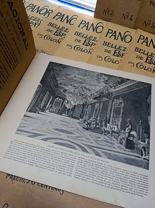 lote de 21 revistas, PANORAMA NACIONAL. BELLEZAS DE ESPAÑA Y SUS COLONIAS. LITOGRAFIA Barcelona