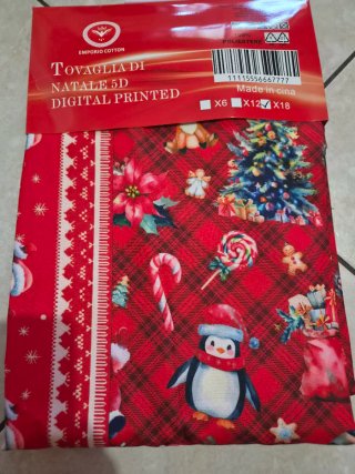 Tovaglia Natale 18 posti digitale stampata