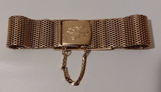 Pulsera oro 18kt + 18 brillantes y peso 46gr Omega