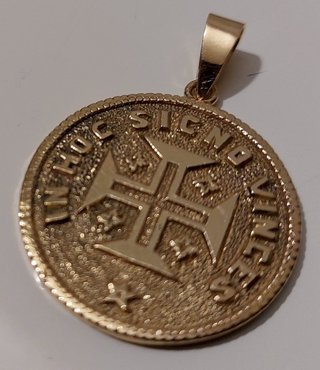 Moneda colgante antigua oro 18k peso 12,7gr d 1930
