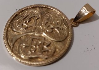 Moneda colgante antigua oro 18k peso 12,7gr d 1930