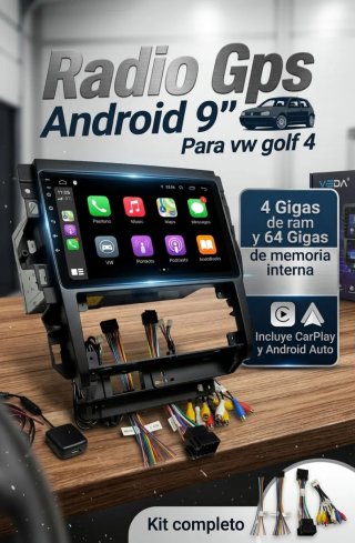 Pantalla Radio Gps VW Golf 4 kit 4Gram/64GB