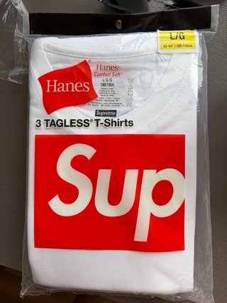 Pack 2 Camisetas Supreme Blancas Talla L