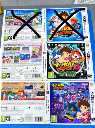 Lote 2 Cajas Vacías Yo-kai Watch 3DS (Sin Juego)