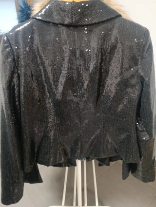 Chaqueta de Lentejuelas Negra Morgan