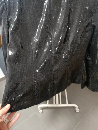 Chaqueta de Lentejuelas Negra Morgan