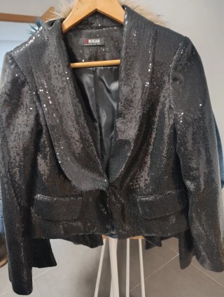 Chaqueta de Lentejuelas Negra Morgan