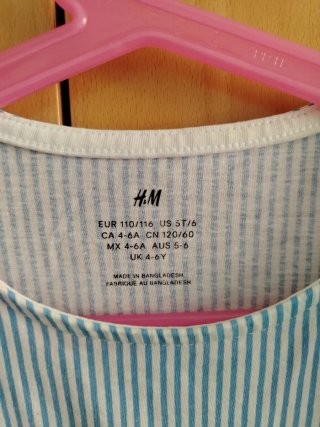 Vestido Marinero H&M Talla 5 Años