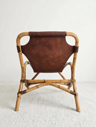 Sillon bajo bambú | Vintage 70s
