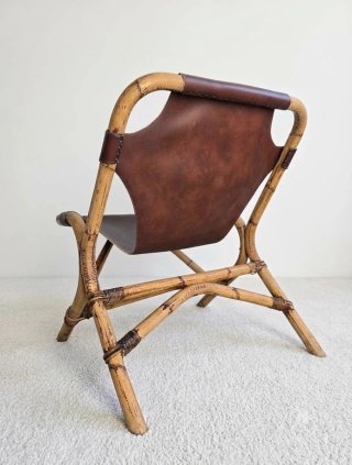 Sillon bajo bambú | Vintage 70s