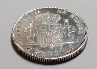Moneda plata 2 Pesetas Alfonso XIII 1905