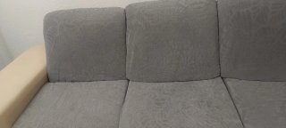 Sofá Chaiselongue Gris y Beige