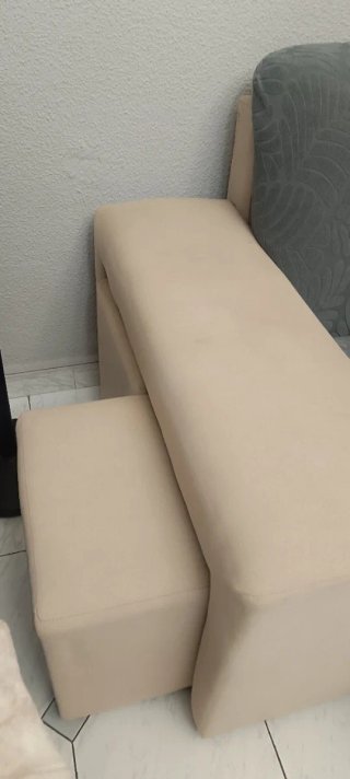 Sofá Chaiselongue Gris y Beige
