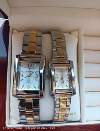 Conjunto de Relojes Cauny Oro y plata