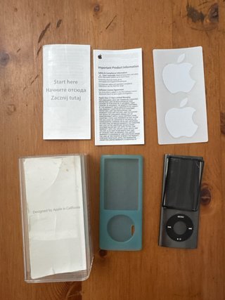 iPod nano 8GB Negro A1320 para piezas caja y funda