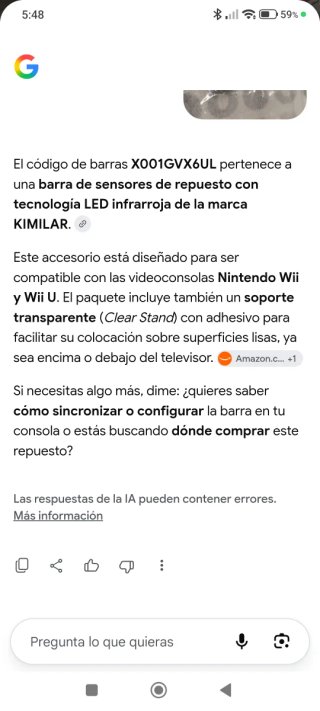 Barra Sensor Wii y Wii U Compatible Nintendo