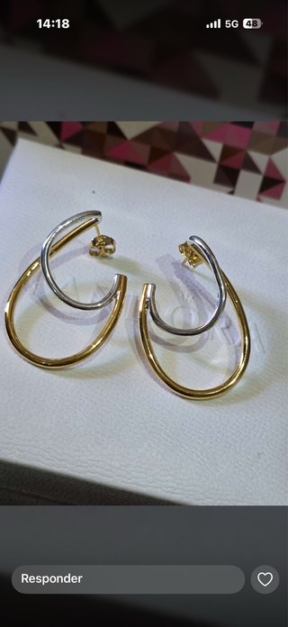 Pendientes Pandora Oro y Plata coleccion essence