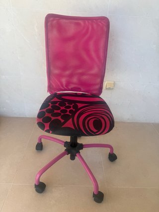 Silla giratoria Ikea rosa