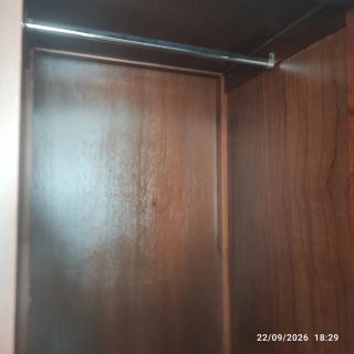 Armario de madera con espejo