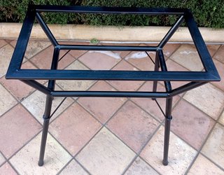 Mesa auxiliar Bistró exterior piedra metal de 1930