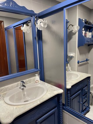 Conjunto de Muebles de Baño Azul