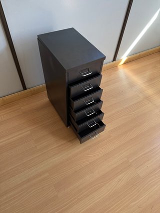 Cajonera Metálica Negra de 6 Cajones