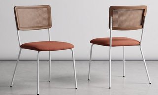 Silla de comedor Vera con respaldo de ratán