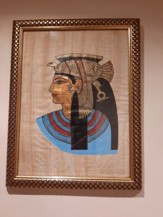 Cuadro Egipcio Papel Dorado y Azul