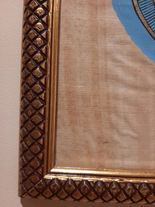 Cuadro Egipcio Papel Dorado y Azul