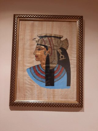 Cuadro Egipcio Papel Dorado y Azul