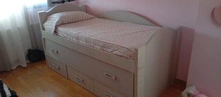 Cama +cama supletoria extraíble