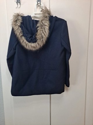 Chaqueta tipo trenca azul