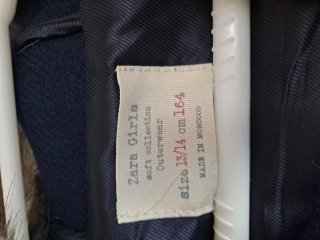 Chaqueta tipo trenca azul