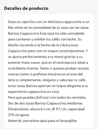 Taza Nespresso Barista Collection