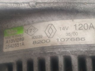 ALTERNADOR RENAULT SCENIC RX4 (JA0) 1.9 dCi Dynamique