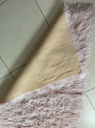 Alfombra de Pelo Largo Rosa