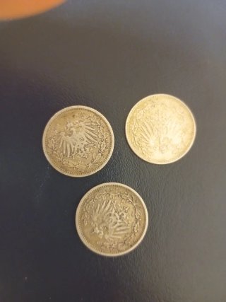 3 Monedas de Plata 1/2 Mark